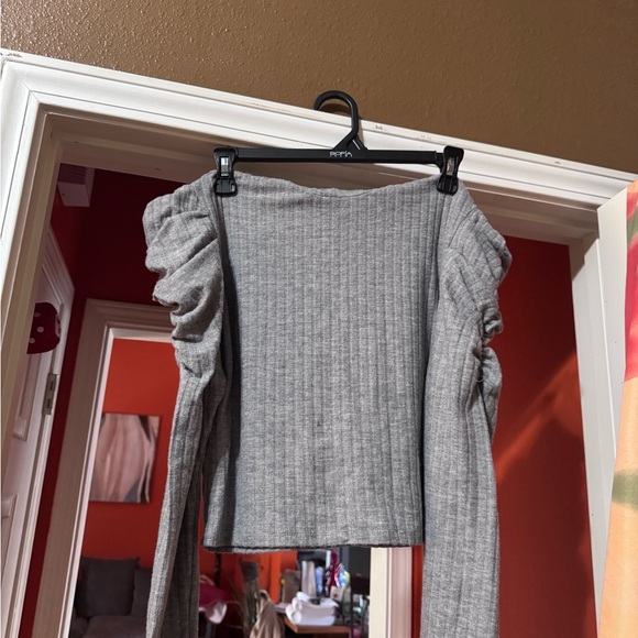 Women 2 piece crop top grey matching set - Picture 7 of 7